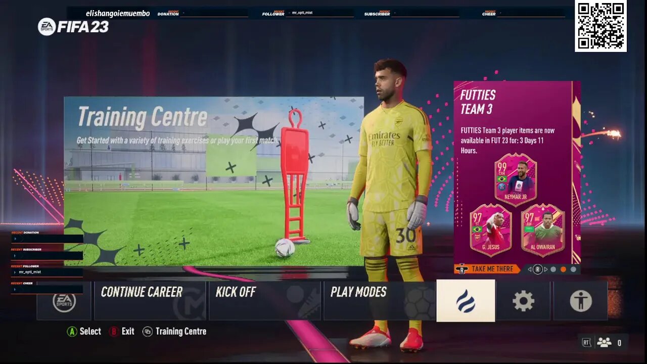 I started a new Arsenal Career Mode on FIFA 23