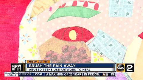 Abused teens use art show to brush the pain away