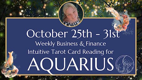 ♒ AQUARIUS 🏺 | OCTOBER 25th-31st | MANIFEST YOUR BEST IDEAS NOW!! | Weekly BUSINESS Tarot Reading
