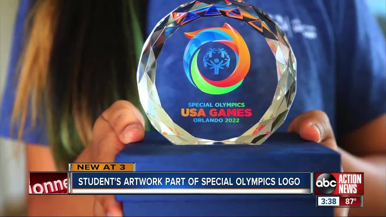 Student's artwork part of Special Olympics logo