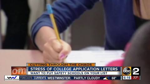 Cutting Through the Chaos: Stress of College Application Letters