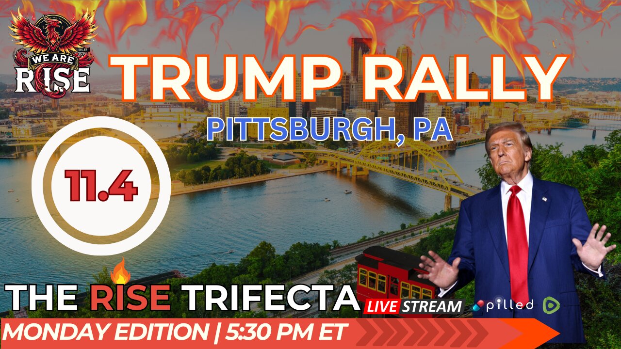 11.4, The Boomerang Effect Incoming: Trump Rally Live @5:30PM EST PITTSBURGH, PA