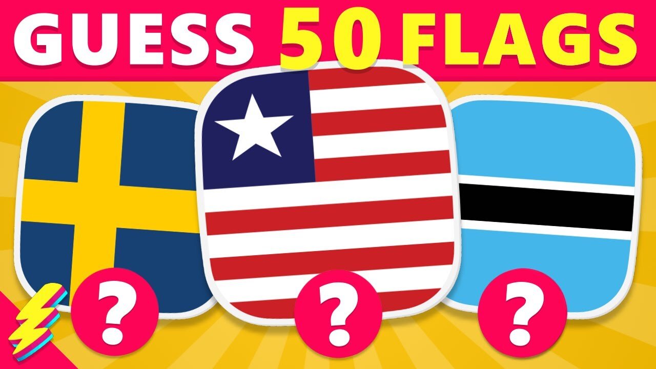 Guess The Flag Quiz | 50 Countries Hard Level