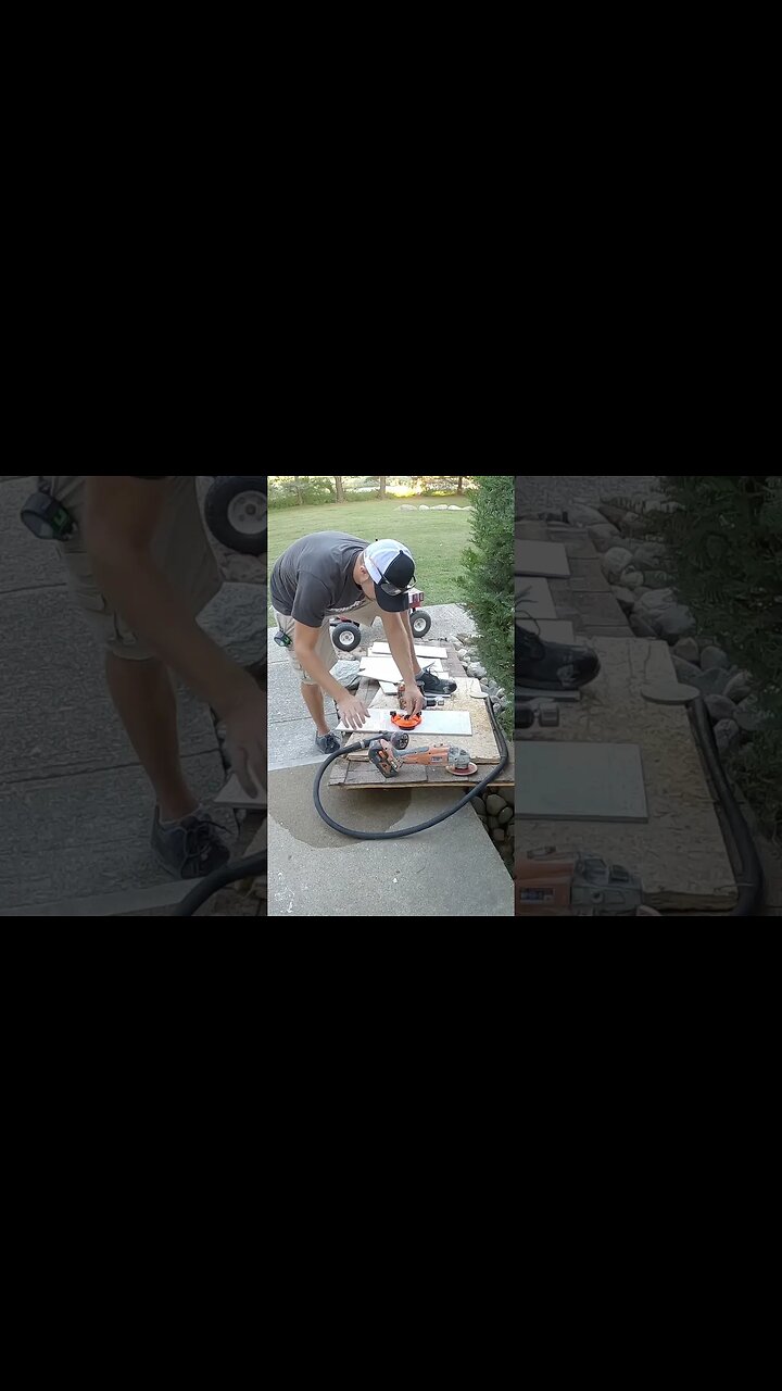 Cutting holes in tile without cracking! | #shorts