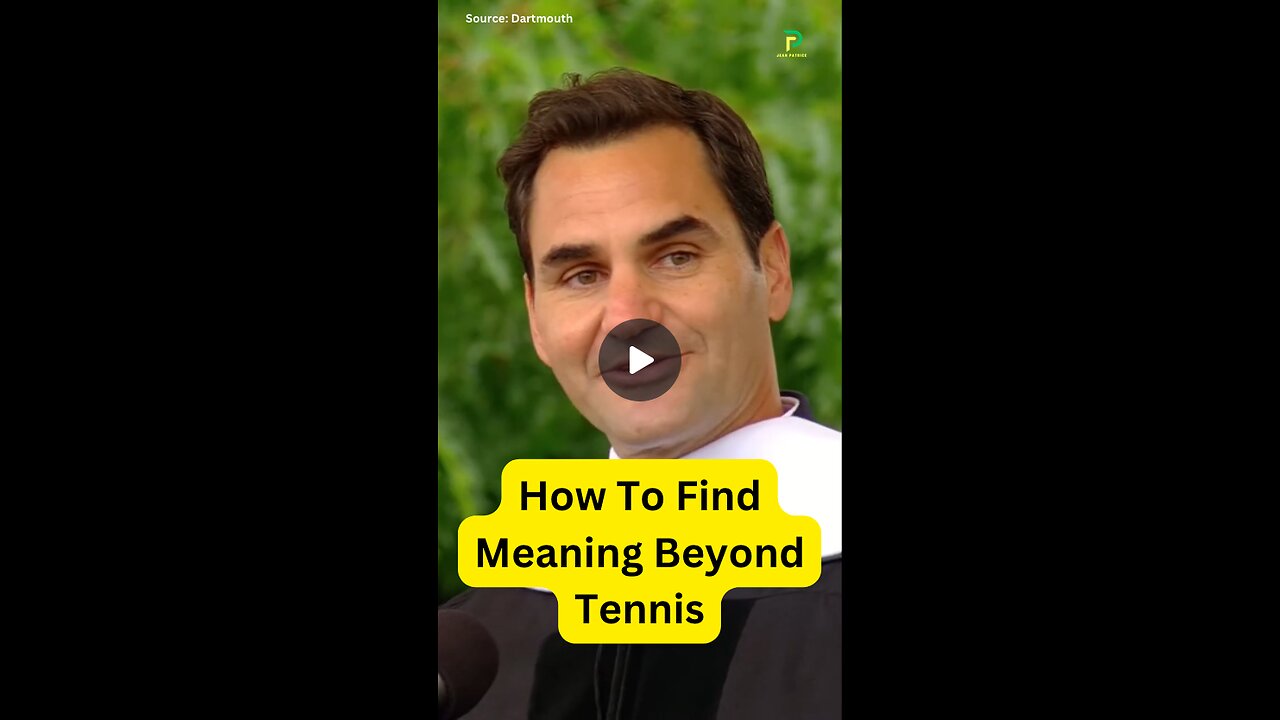 How To Find Meaning Beyond Tennis - Roger Federer