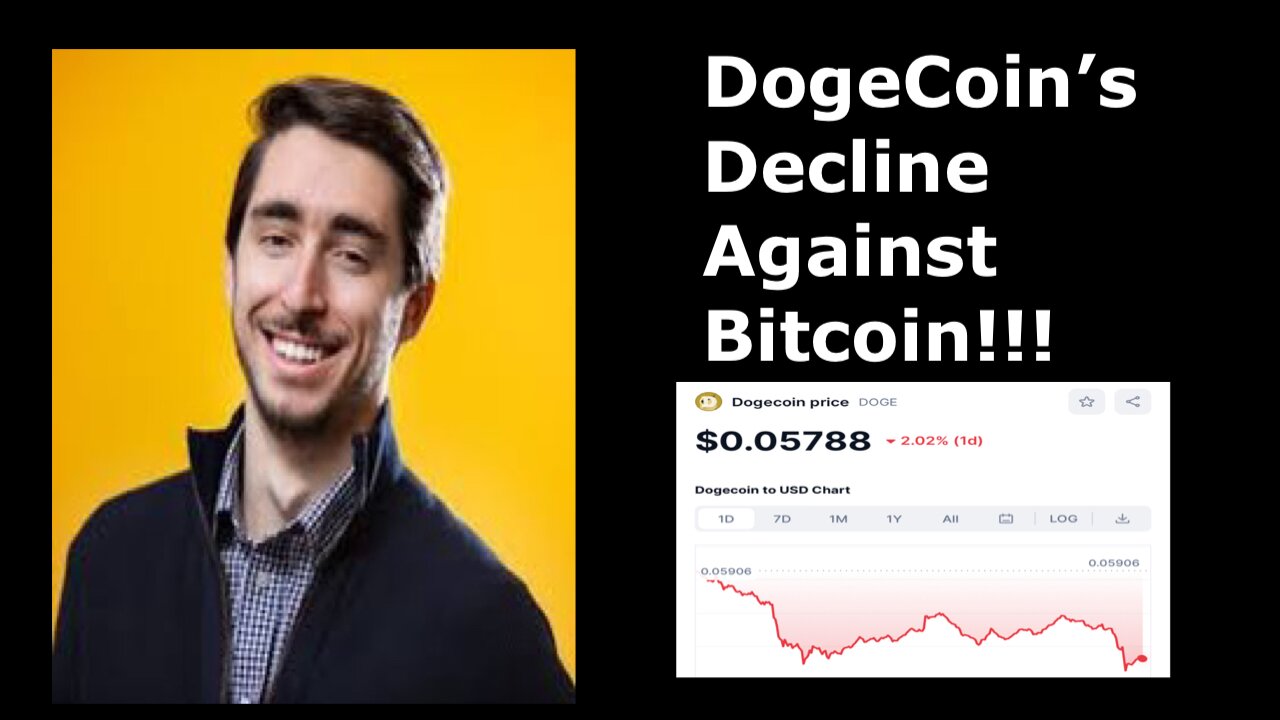 Nicholas Merten Warns DogeCoin’s Decline Against Bitcoin Is Expected To Continue. What Do You Think?