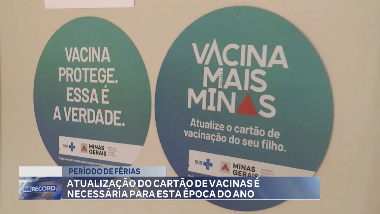 Período de Férias: Atualização do Cartão de Vacinas é Necessária para esta época do Ano.