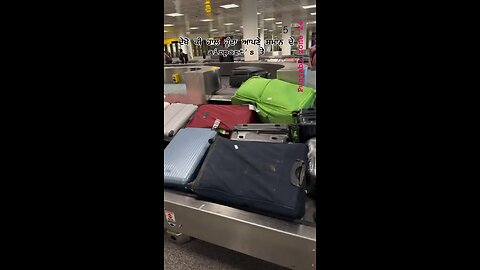 The condition of luggages in the airport