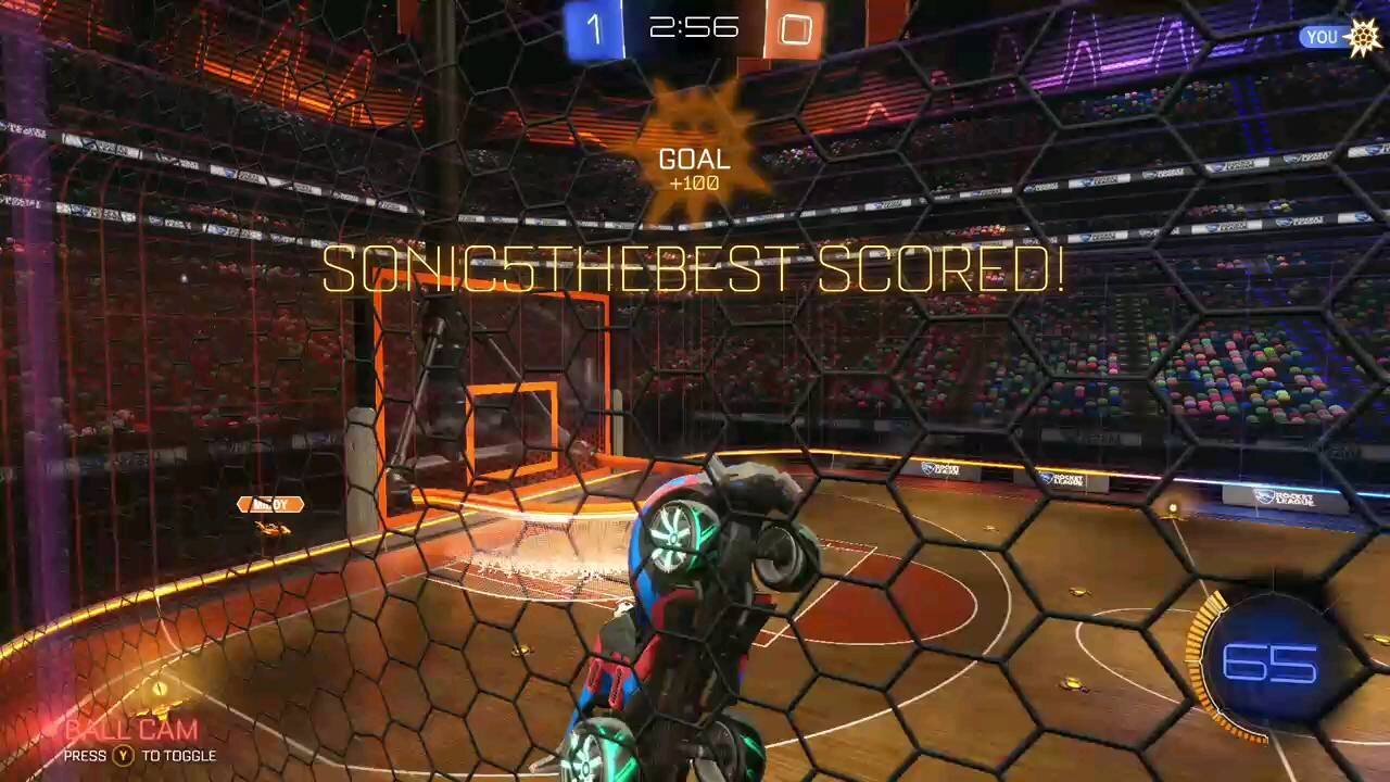 Dunking goals(rocket league)