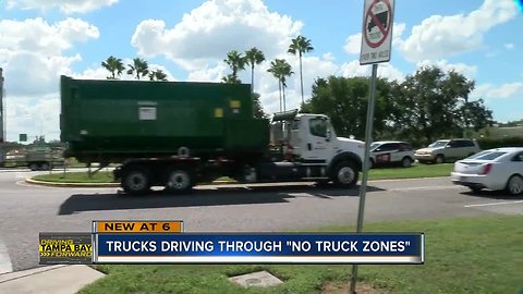 Homeowners upset over truck drivers going through no truck zone in Riverview area