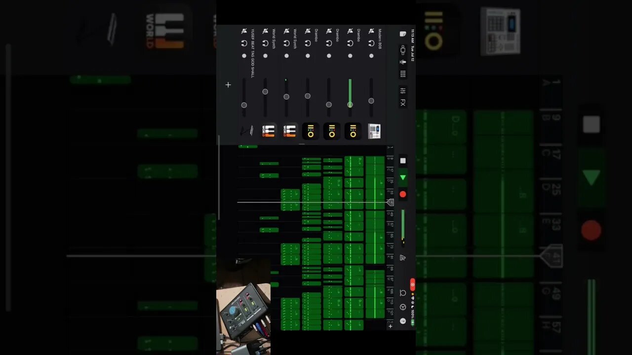 This is the 5th part of Ghawshal mastering the beat called "Grilled Gritty" using Cubasis 3 on iPad.