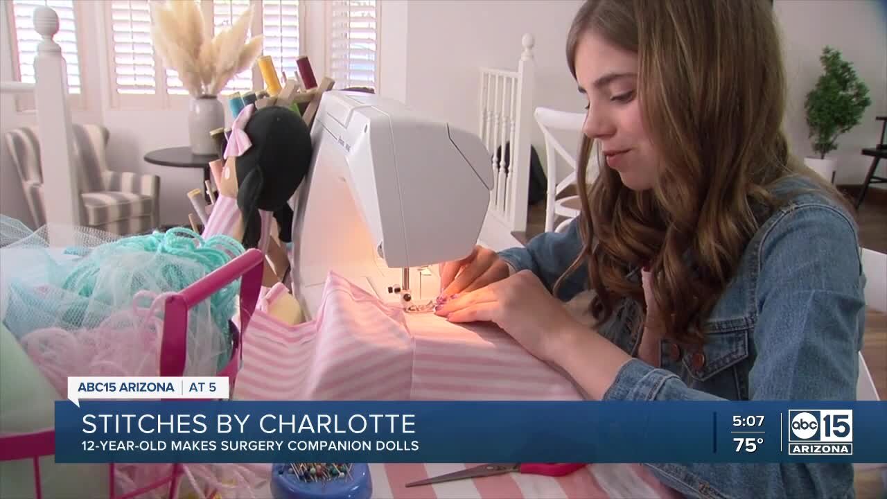 Valley child makes comfort dolls for kids having surgery