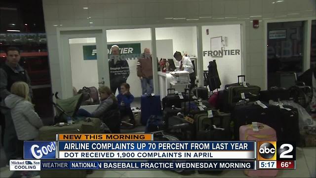 More flight delays, complaints for US airlines