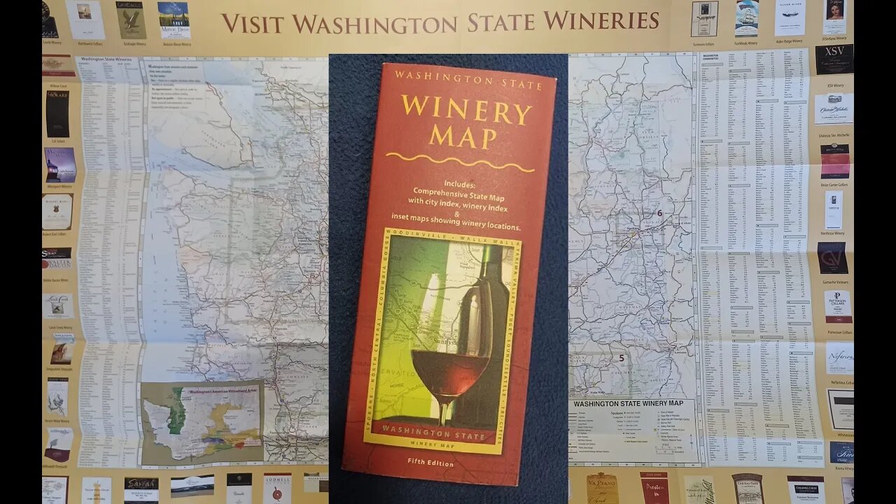 MAP REVIEW: WASHINGTON STATE WINERY MAP, 2010. The Map Company, obtained from Best Western.