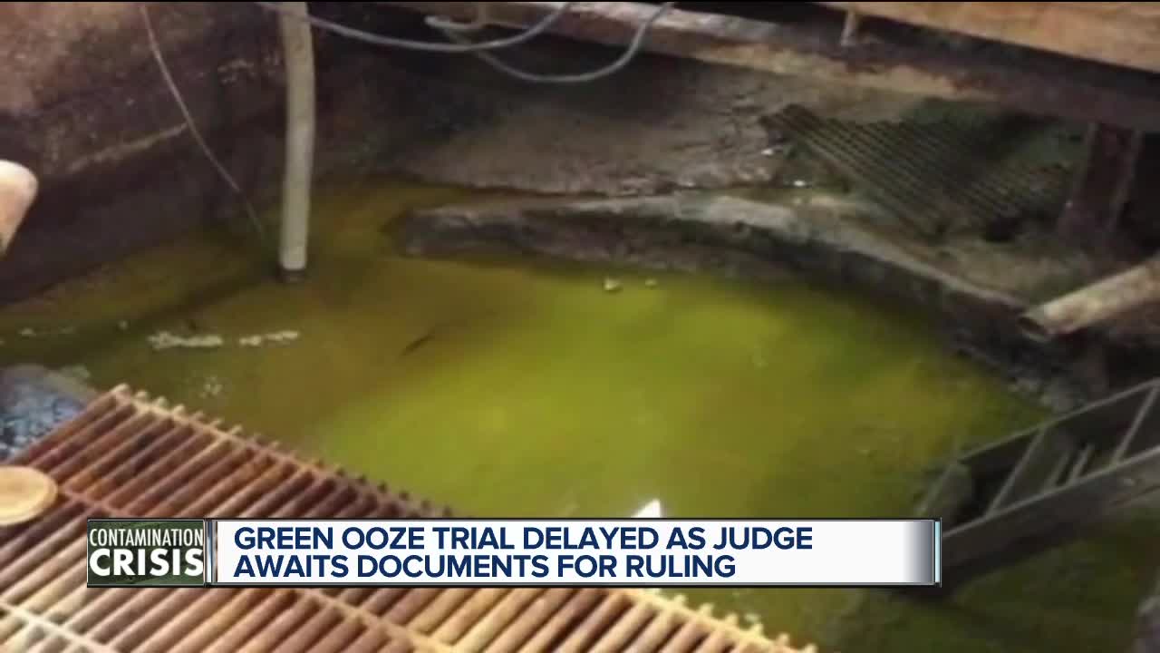 'Green ooze' trial on hold until April 1