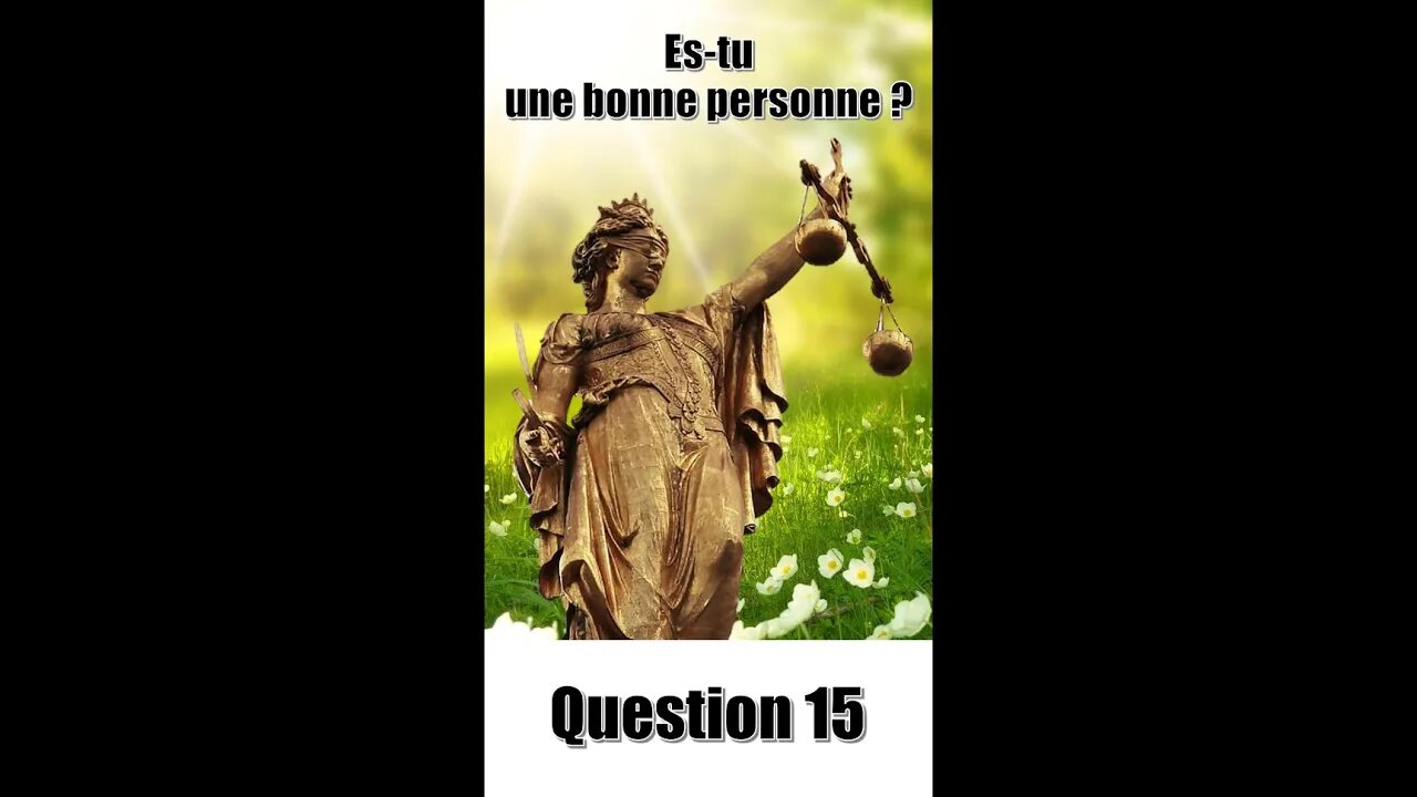 Es-tu une bonne personne ? Question 15