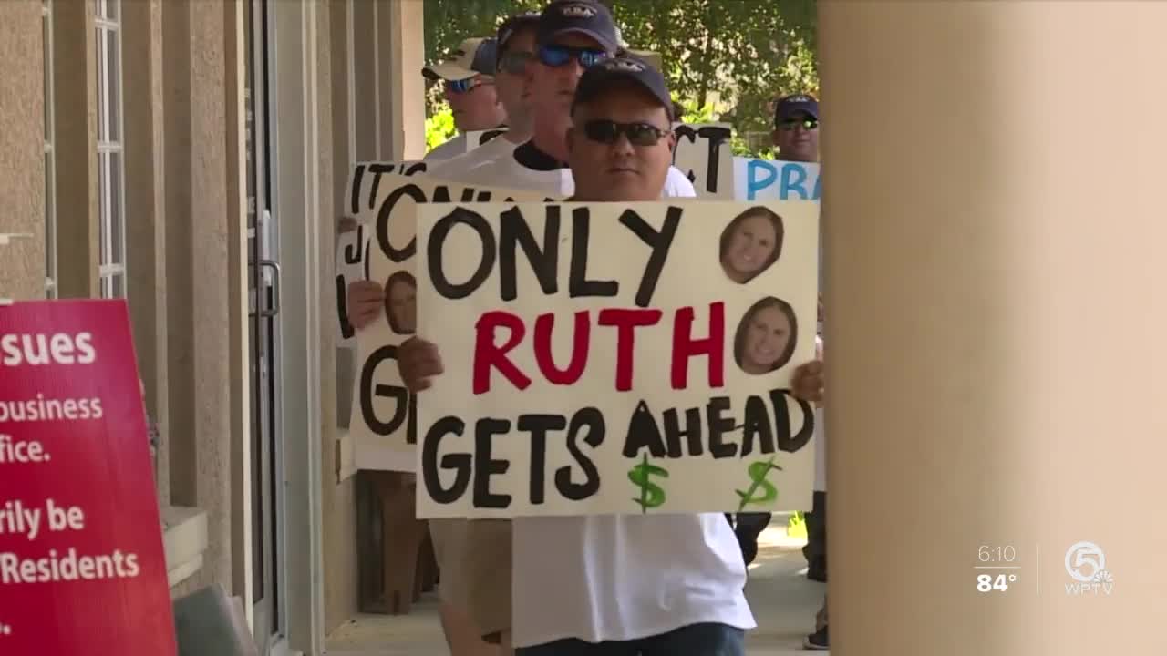 Protest outside Tax Collector's Office in Martin County