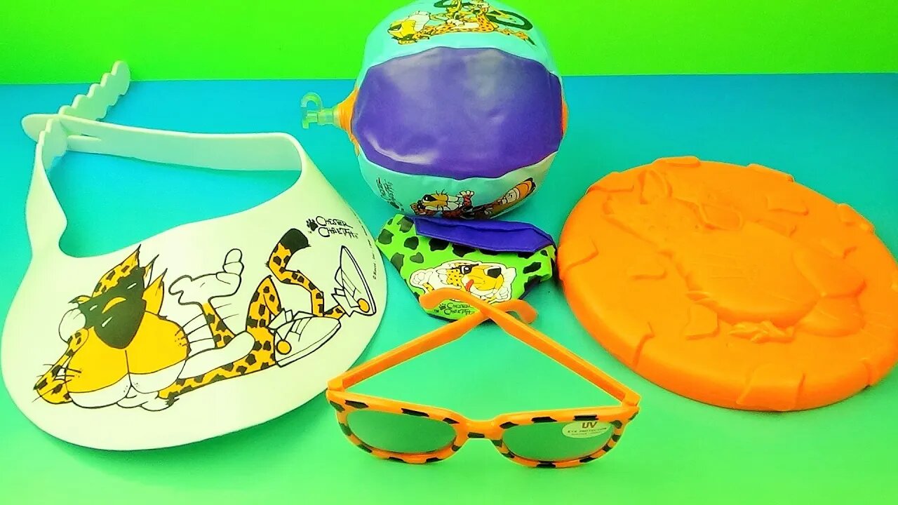 1996 SUMMER TIME FUN with CHESTER CHEETAH set of 5 KFC COLLECTIBLES VIDEO REVIEW