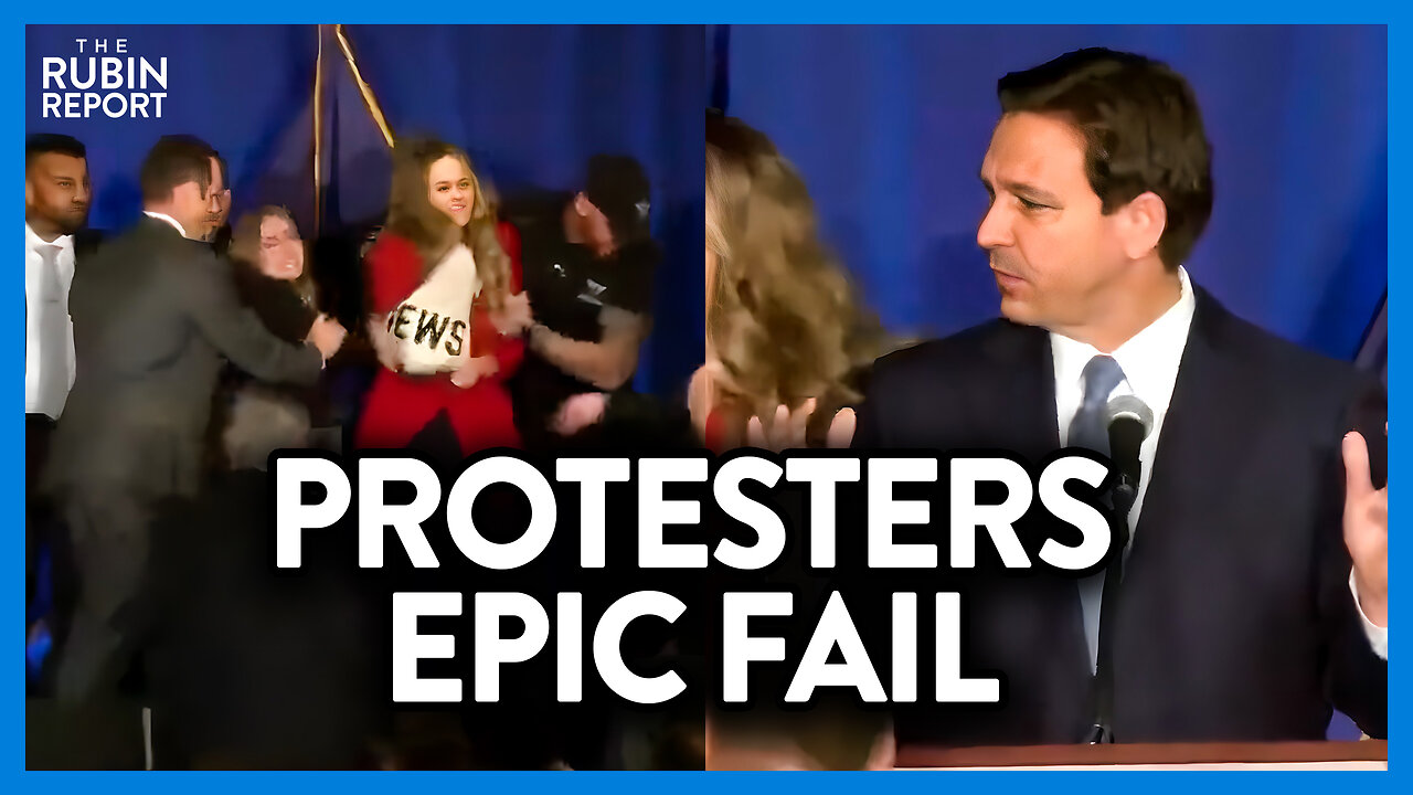 Protesters Storm on Stage at DeSantis Speech & His Response Is Perfect | DM CLIPS | Rubin Report