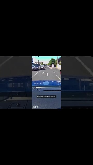 Cyclist Saved by Quick Reflexes: dashcam footage #shorts