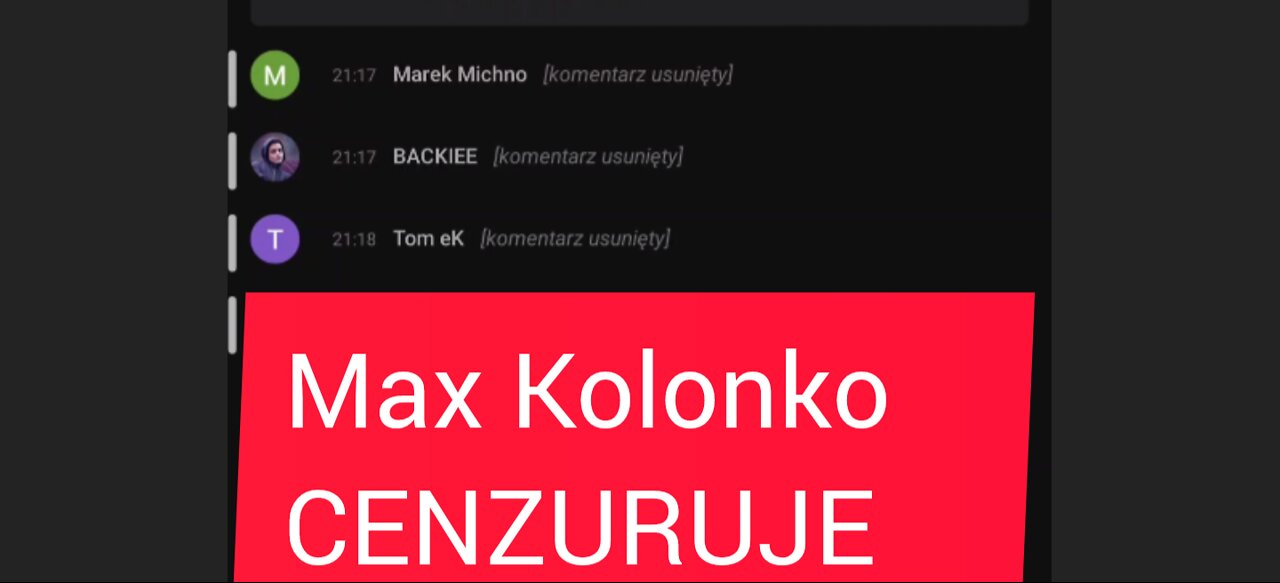 Przyłapałem Max Kolonko na cenzurowaniu "czat na żywo" - to koniec #R