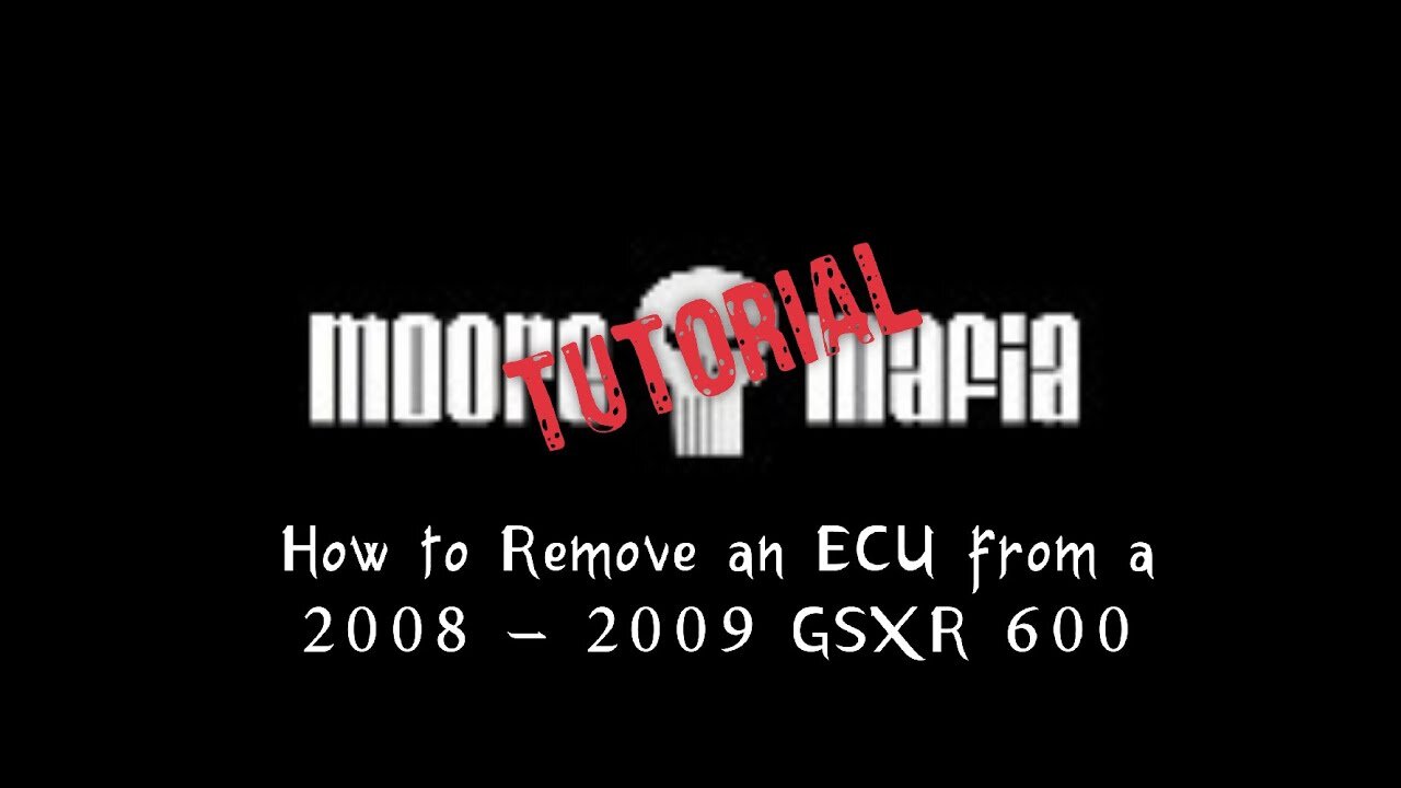 Tutorial: How to Remove an ECU from a 2008 - 2009 Suzuki GSXR 600