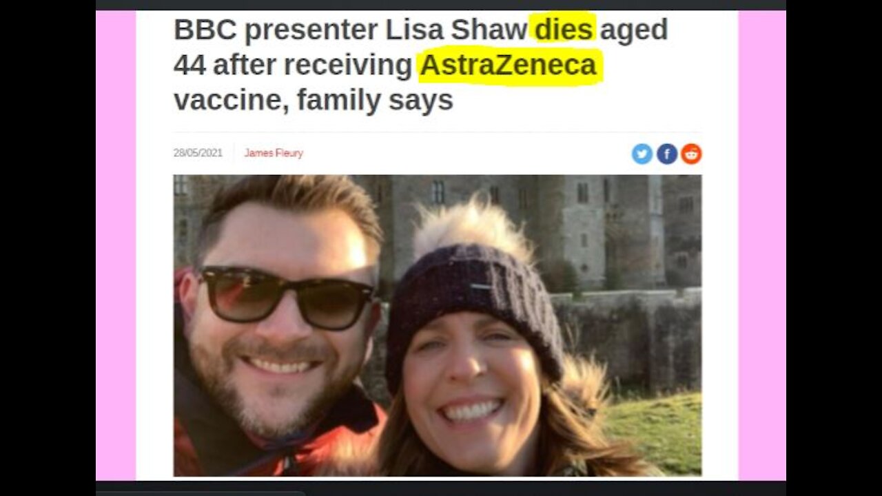 BBC's Cover-Up: Employee (Lisa Shaw) Dies From AstraZeneca Blood Clots and They Don't Report It