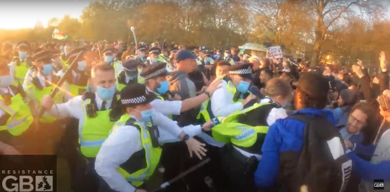 Police Chased Out of Hyde Park After Attacking Peaceful Protest