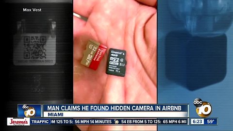 Man says he found hidden camera in Airbnb