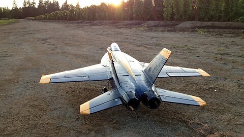 StarMax 64mm EDF F-18 Super Hornet RC Jet Take-Offs and Landings in Berry Field - RC Plane Fun