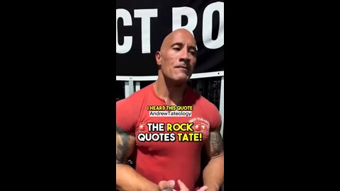 Dwayne The Rock Johnson quote’s Andrew Tate 🔥😎✅