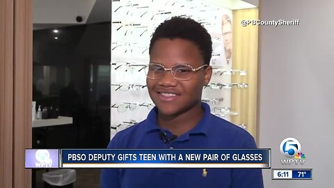 PBSO deputy gifts teen with a new pair of glasses