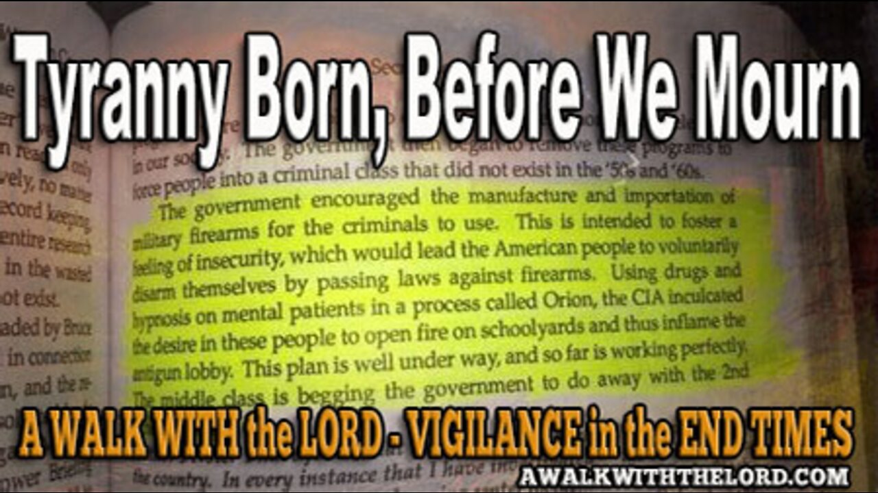 Tyranny Born Before We Mourn - A Christians Right to Self Defense