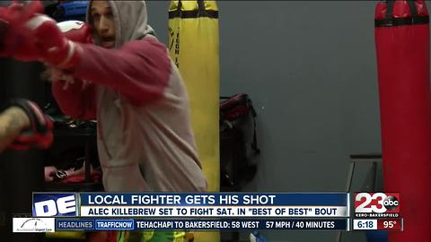 Local MMA figher Alec Killebrew prepping for amateur belt match in "Best of Best" fight series