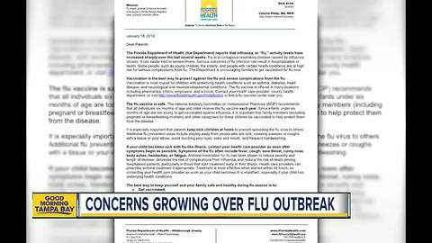 Hillsborough County Schools sends home letter warning about flu outbreak