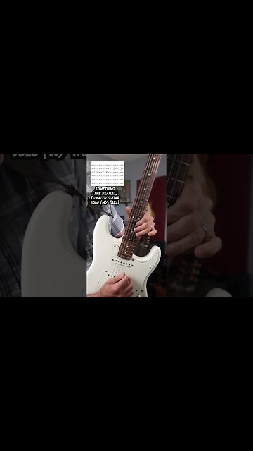 George’s isolated guitar solo from something by the Beatles (with tabs) #shorts
