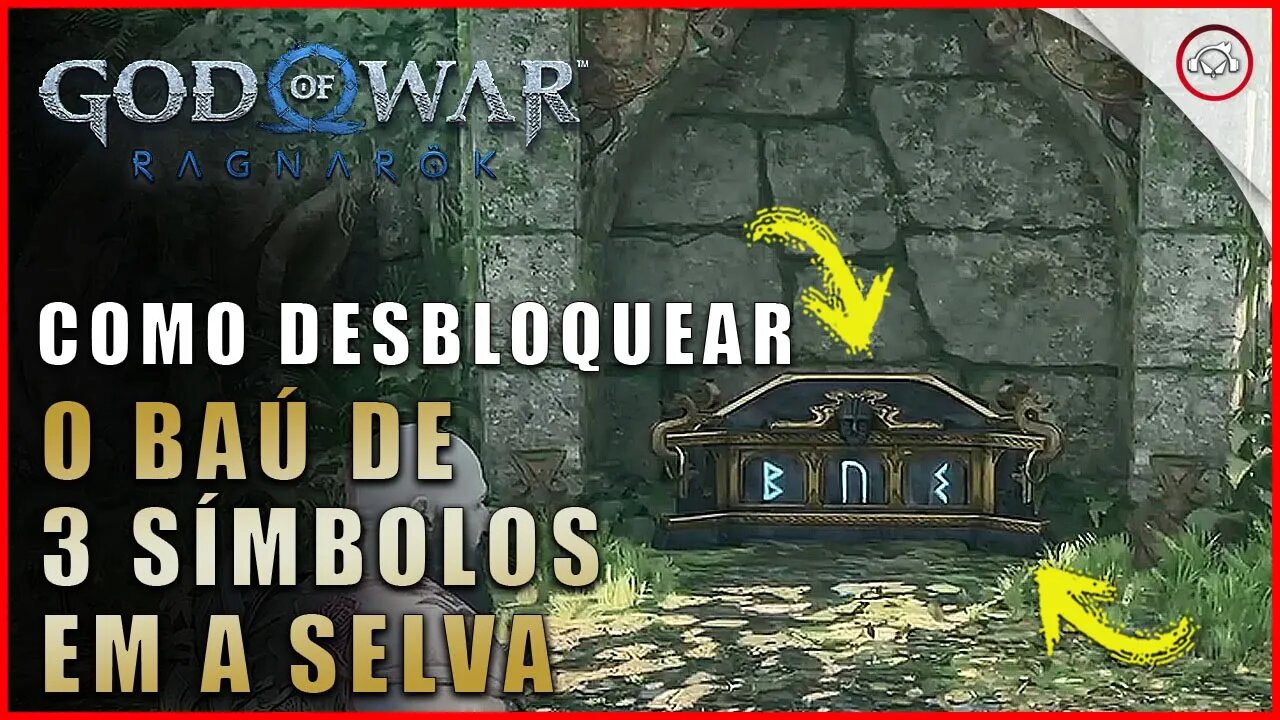 God of war Ragnarok, Como desbloquear o baú de 3 símbolos em A Selva | Super dica