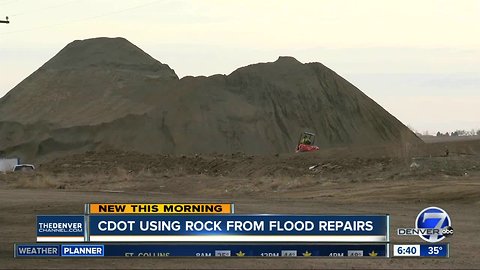 CDOT using rock from flood repairs