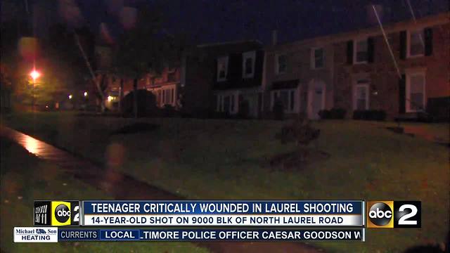 Laurel 14-year-old in critical condition after shooting