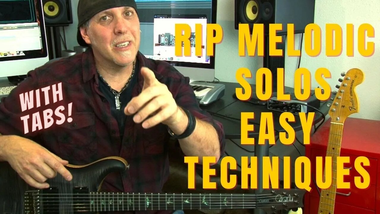 Easy Lead Guitar Techniques - Learn to Rip Melodic Solos - with TABS