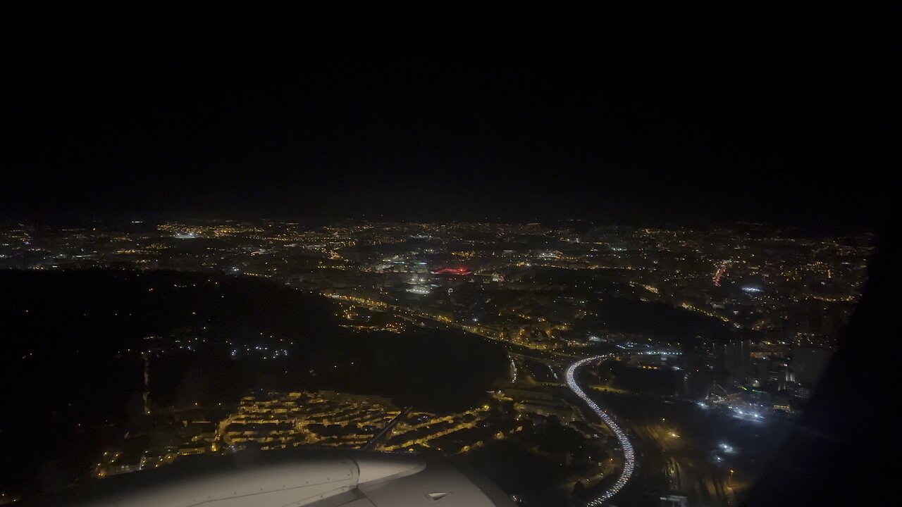 Landing at Lisbon Airport