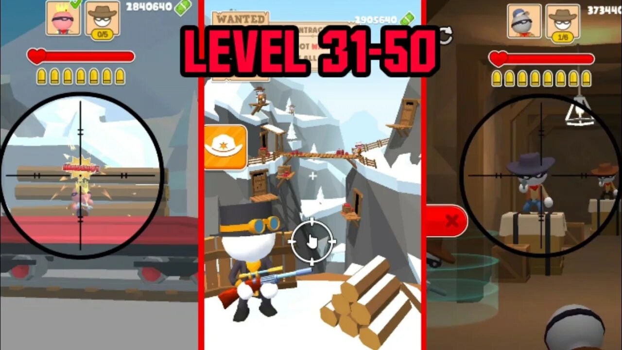 Western Sniper Wild West FPS | Level 31-50 | Casual Azur Games | Watch4gain #western_sniper #games