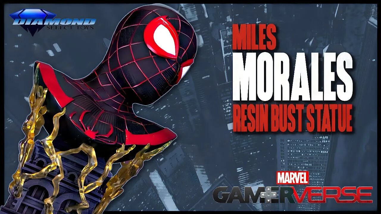 Diamond Select Spider-Man Gamerverse Miles Morales Legends in 3-Dimensions Bust @TheReviewSpot