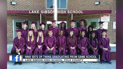 Nine sets of twins graduating from Lake Gibson High School this year