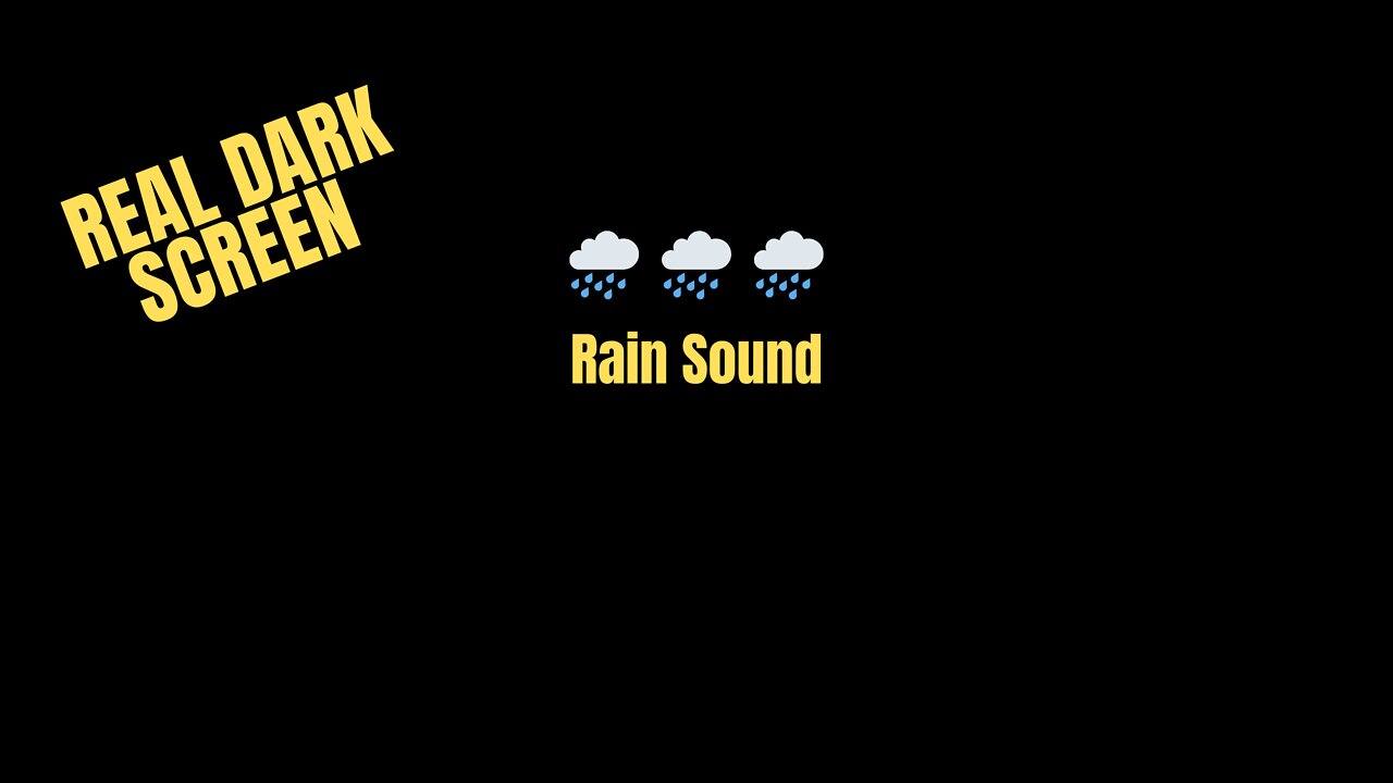 🌨🌩DARK SCREEN SOUND OF RAIN🌨🌩