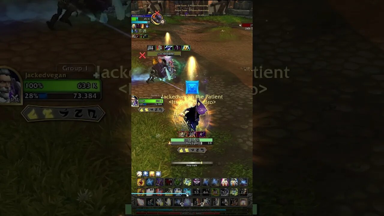 Spiritually attacked by Blizzard in wow 2v2 arena Hpal
