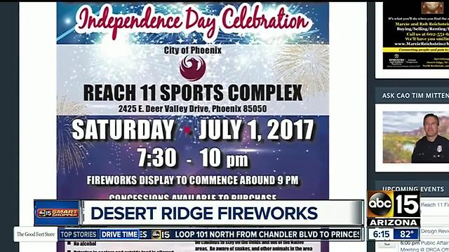 Fireworks festivities around the Valley