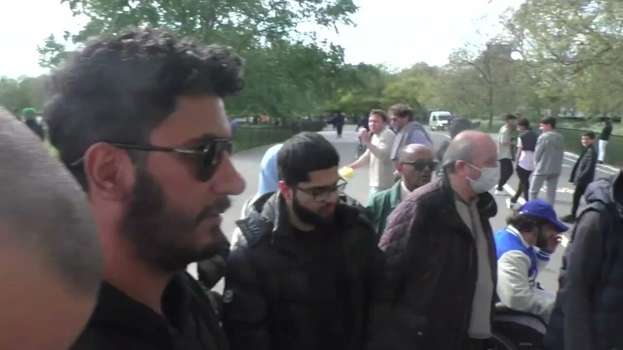 Bro Shamsi interacting with the crowrds in Speakers Corner.