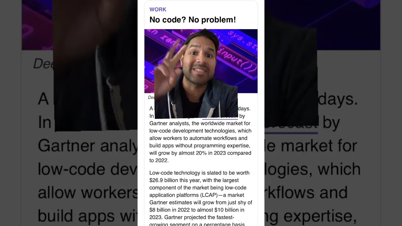 Knowing how to use Low code automation tools will make you relevant in the market place #askabhinav