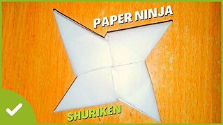 How to Make a Paper Ninja Star (Shuriken) Easy - Origami